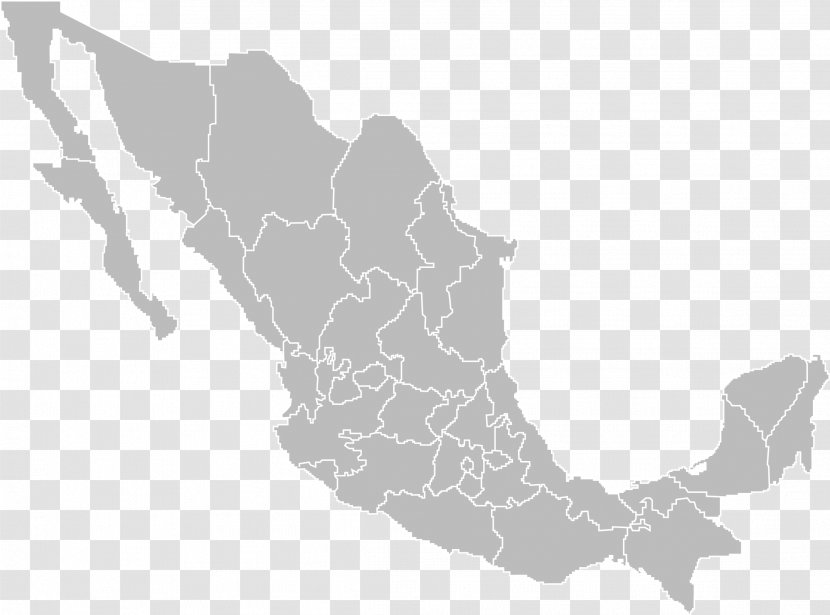 Administrative Divisions Of Mexico Vector Map - Mexican Wedding Transparent PNG