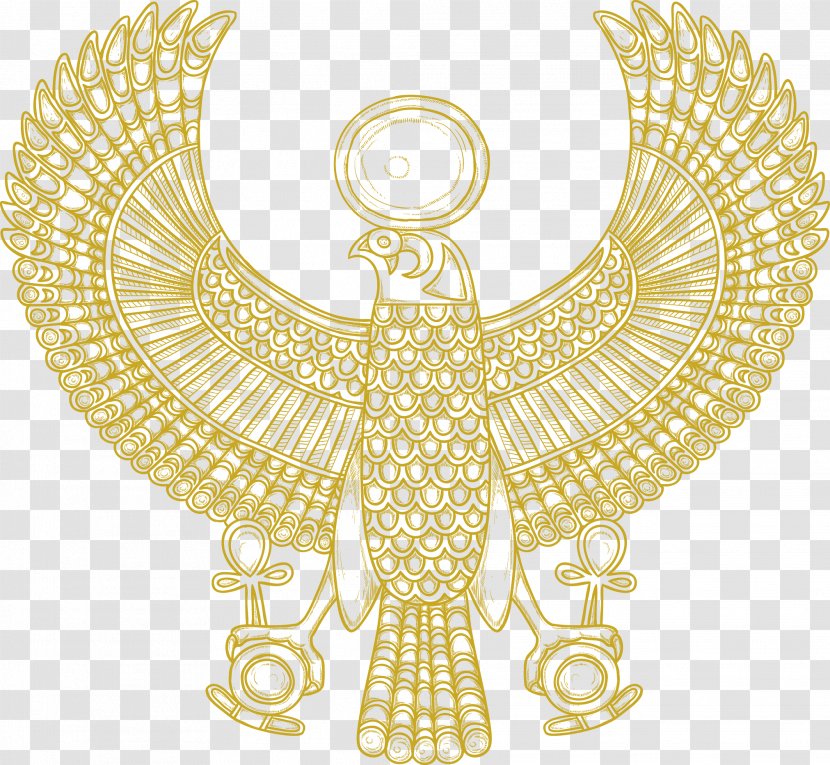 Designer - Metal - Vector Hand-painted Eagle Totem Transparent PNG