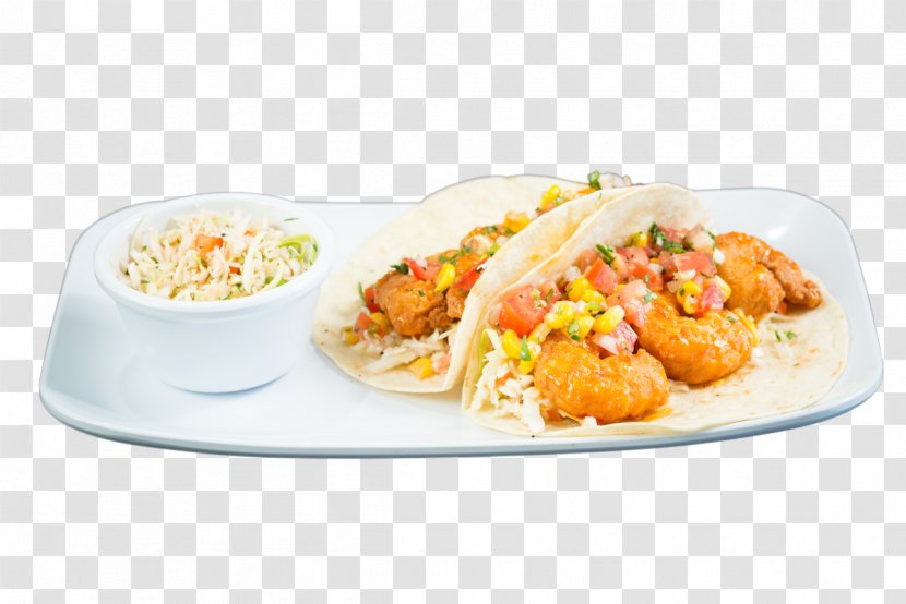 Taco Breakfast Vegetarian Cuisine Plate Recipe - Shrimp Chips Transparent PNG