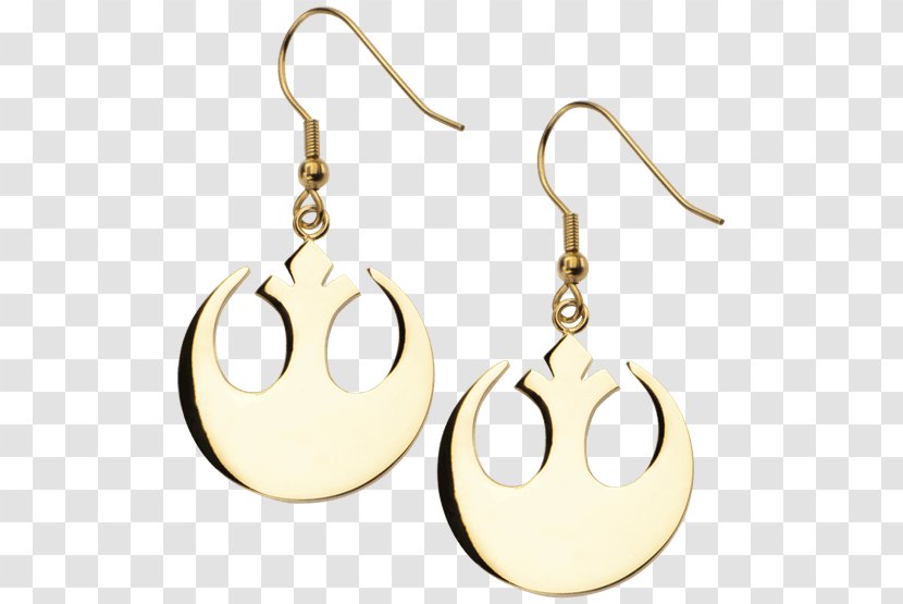 Earring Body Jewellery Symbol Gold - Rebel Alliance Transparent PNG