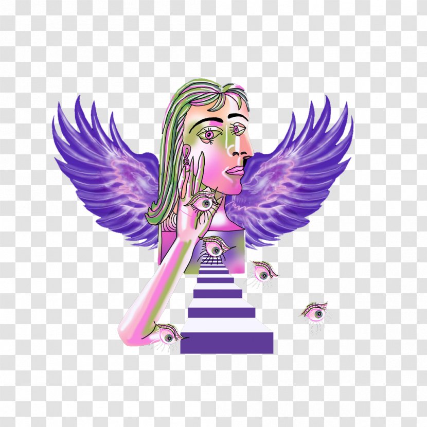 Download Designer - Supernatural Creature - Blue Wings Woman Transparent PNG