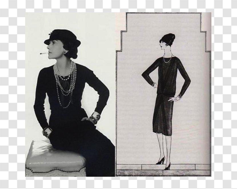 Chanel Little Black Dress Designer Fashion - Drawing Transparent PNG