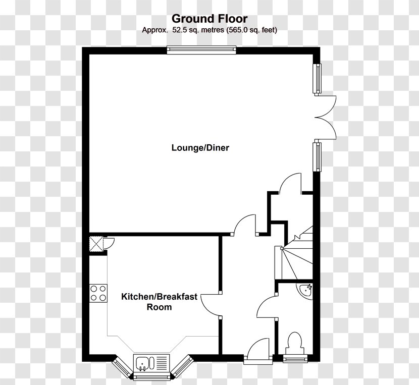 Paper Floor Plan White Line Angle - Text Transparent PNG