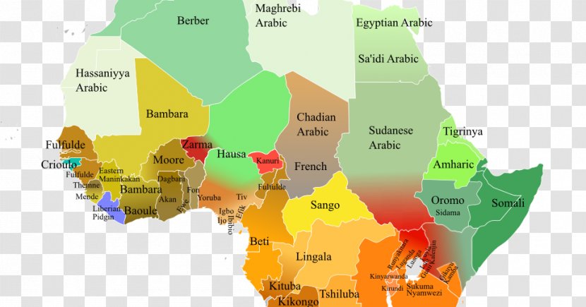Map Languages Of Africa Idiom Transparent PNG