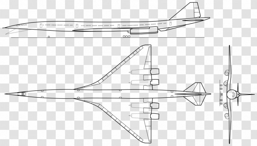 Boeing 2707 Airplane Concorde Tupolev Tu-144 Aircraft Transparent PNG