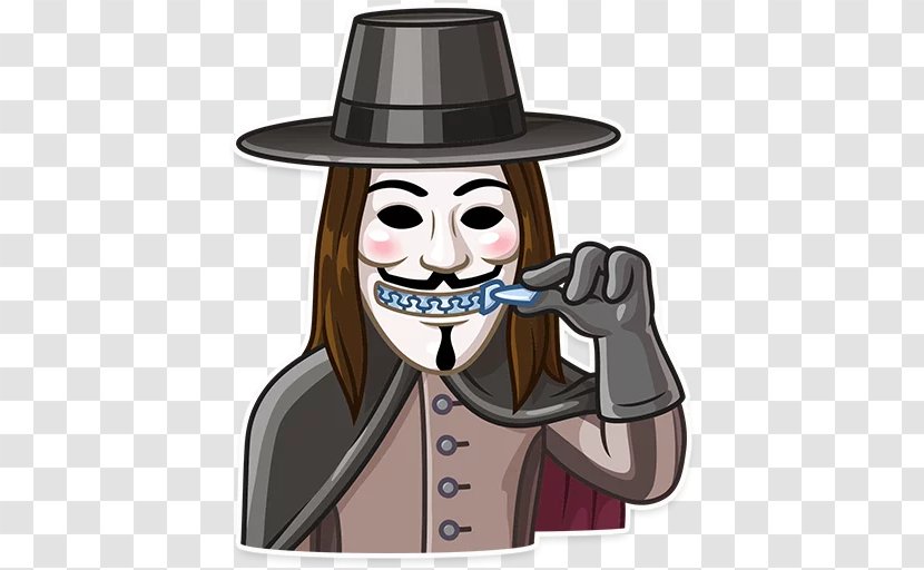 Cartoon Character - Guy Fawkes Mask Transparent PNG