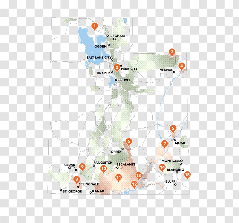 Map Escalante Petrified Forest State Park Grand Staircase-Escalante National Monument Utah Route 12 Transparent PNG