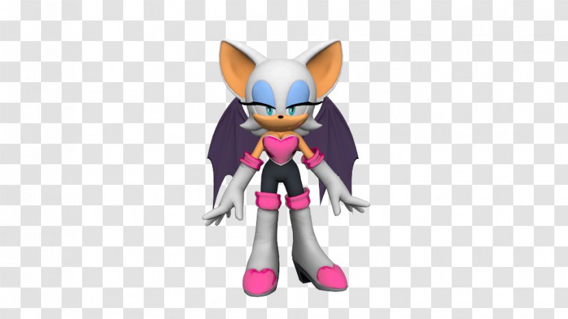 Rouge The Bat Sonic Hedgehog Three-dimensional Space 3D Modeling - Stuffed Toy Transparent PNG