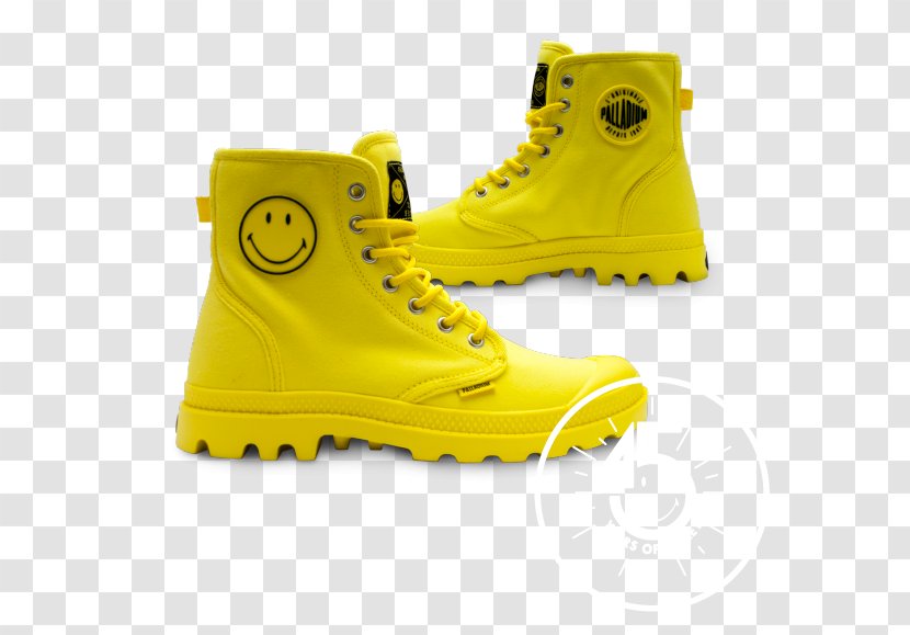 Smiley Boot Shoe Sneakers Fashion - Acid House - Yellow Boots Transparent PNG