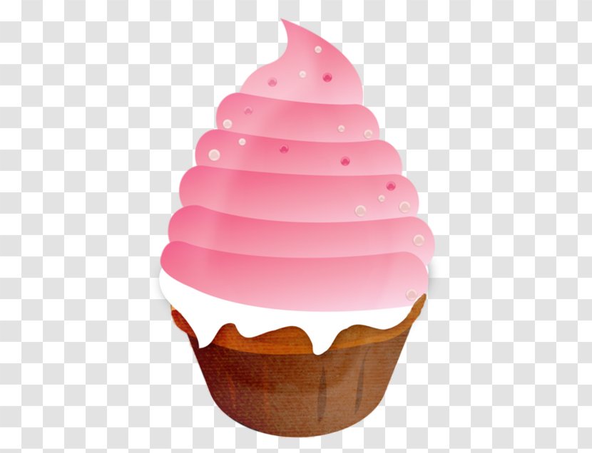 Pink Dessert Cupcake Baking Cup Soft Serve Ice Creams - Muffin Frozen Transparent PNG