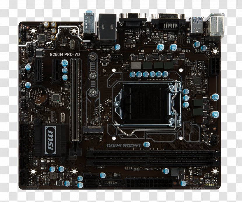 Intel LGA 1151 MSI B250 KRAIT GAMING Motherboard - Electronic Device Transparent PNG