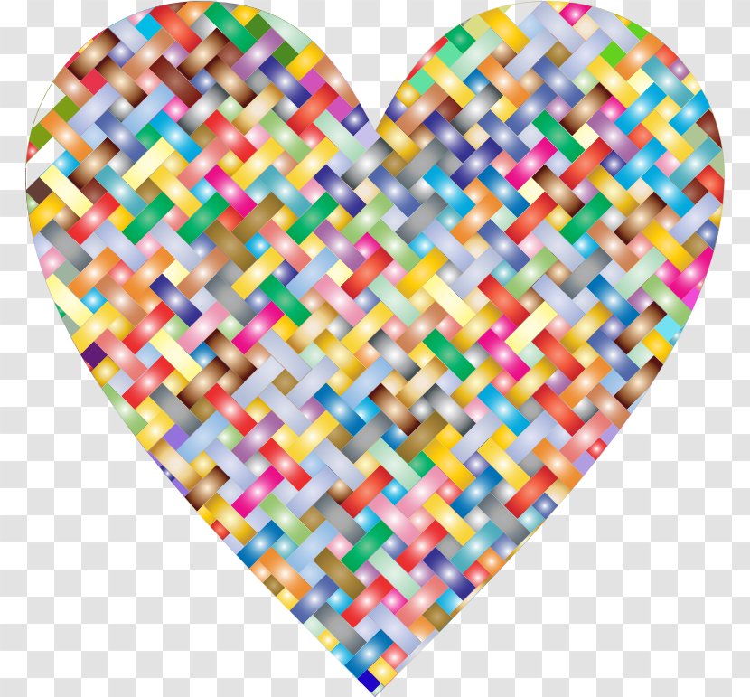 Lattice Heart Shape Clip Art - Weaving Transparent PNG