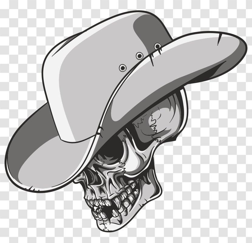 Cowboy Hat Skull - Fashion Accessory Transparent PNG