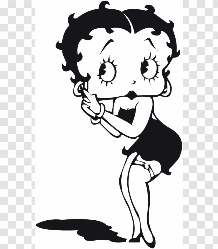 Betty Boop Window Wall Decal Sticker - White Transparent PNG