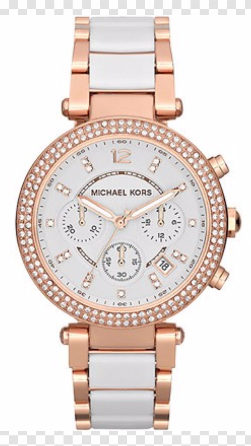 Michael Kors Women's Parker Chronograph Watch Fashion Quartz Clock - Metal Transparent PNG