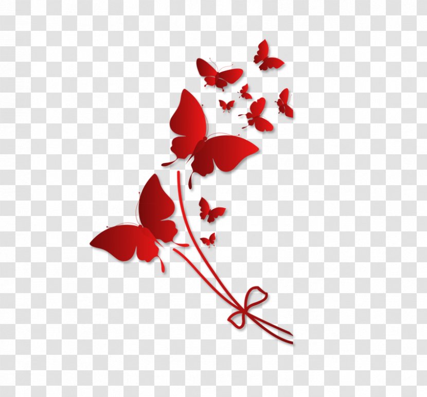 Butterfly Red - Pendant Transparent PNG
