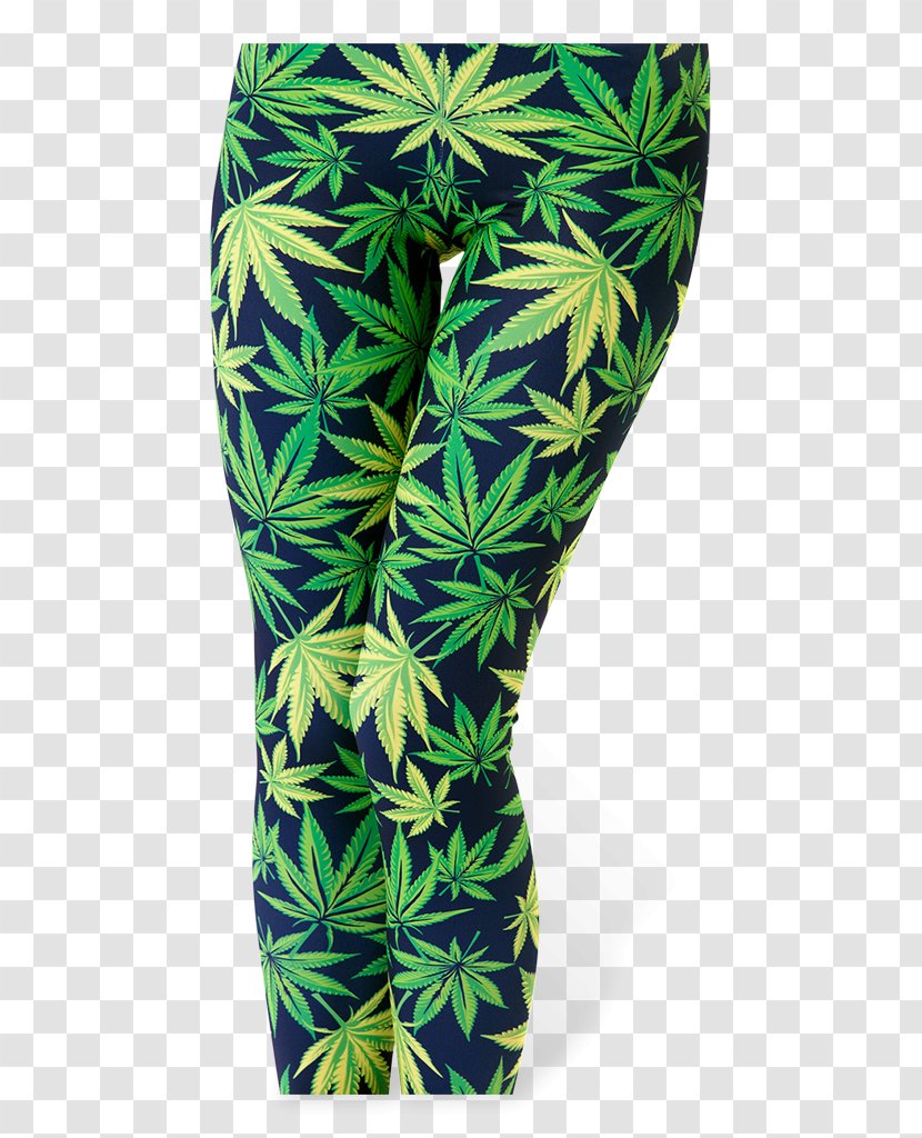 Cannabis: Hanf Leggings Pants Printing - Woman - Cannabis Transparent PNG