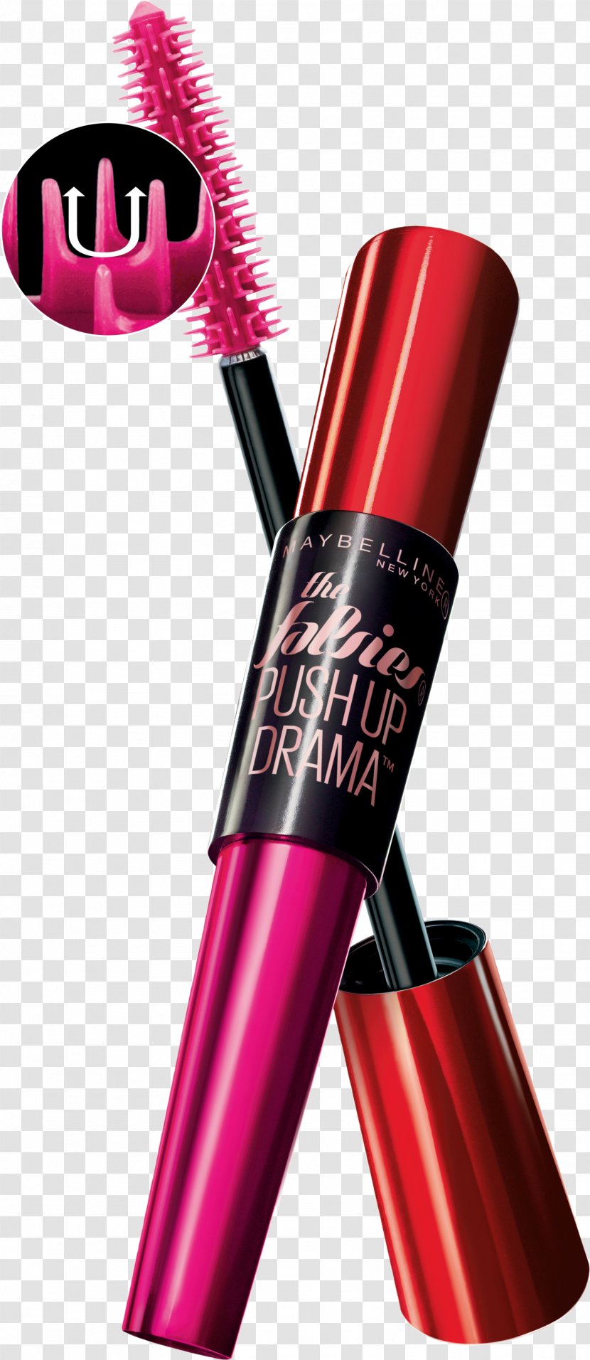 Maybelline The Falsies Push Up Drama Mascara Eyelash - Heart Transparent PNG