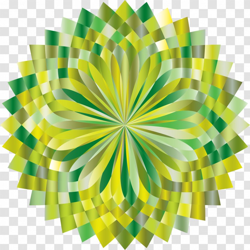 Symmetry Line Green Circle Pattern - Yellow - Lotus Transparent PNG