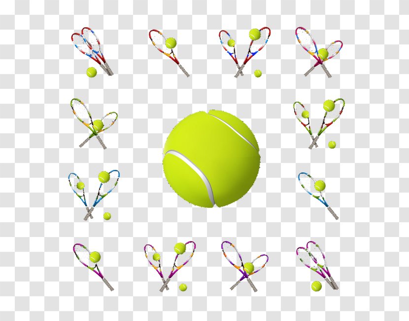 Tennis Ball Green - Racket Transparent PNG