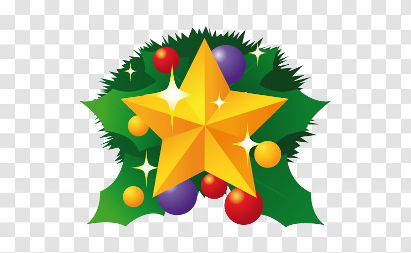 Pine Family Christmas Ornament Leaf Symmetry Tree - Star Of Bethlehem Transparent PNG