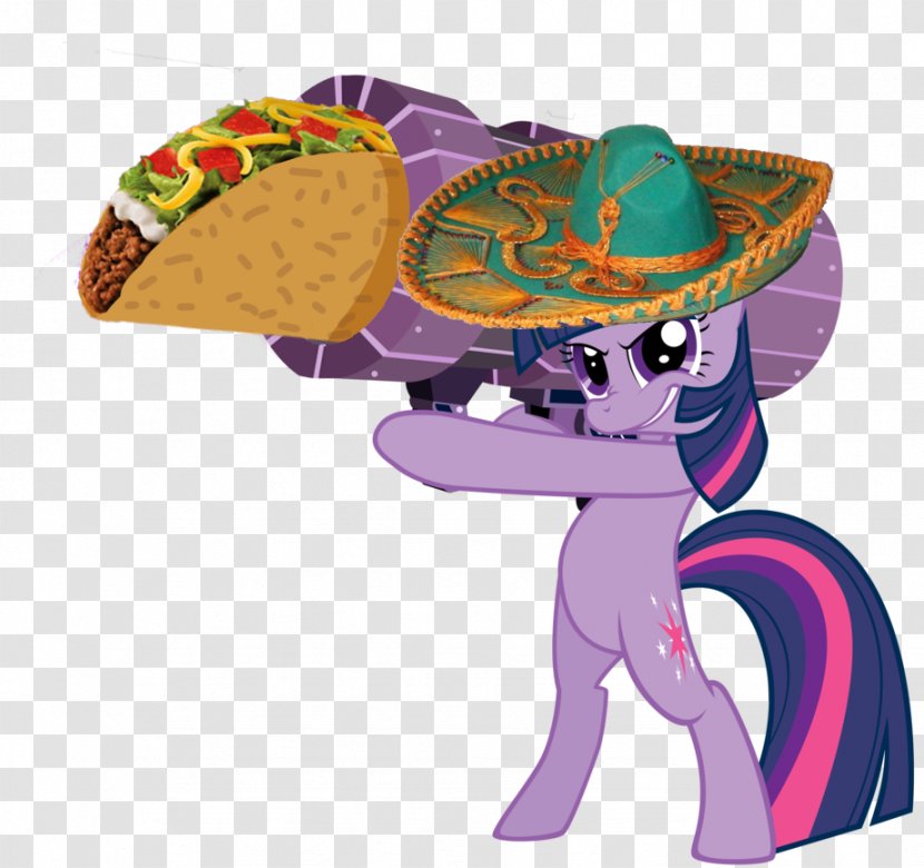 Twilight Sparkle Taco Applejack Pony Mexican Cuisine - Sombrero - Chicken Transparent PNG