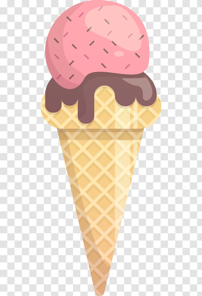 Neapolitan Ice Cream Cone - Dairy Product Transparent PNG