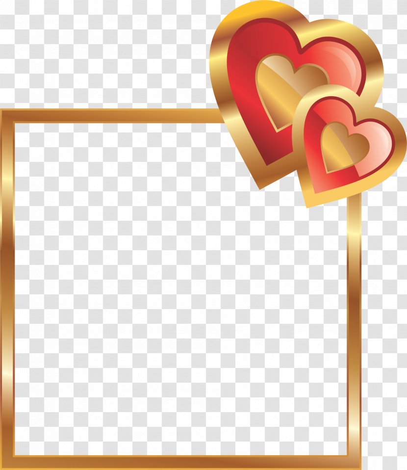 Love Friendship Valentine's Day Heart - Interpersonal Relationship - Red Frame Transparent PNG