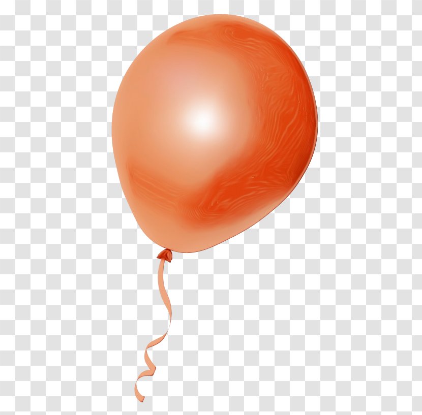 Orange Balloon - Party Supply Transparent PNG