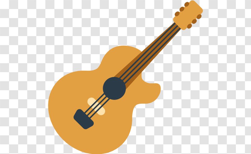 Acoustic Guitar Ukulele Musical Instruments Emoji - Cuatro - Viber Transparent PNG