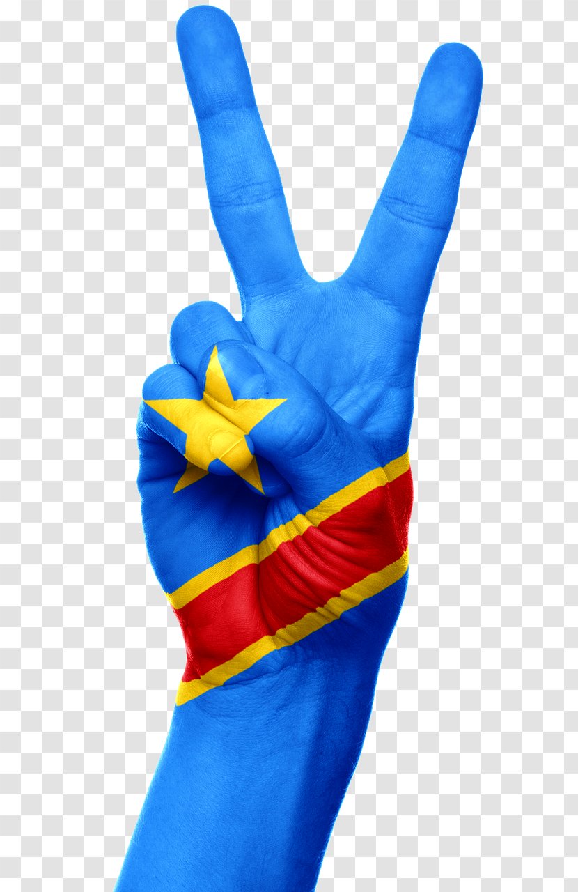 Flag Of The Democratic Republic Congo Finger Thumb Organization - Hand - African Transparent PNG