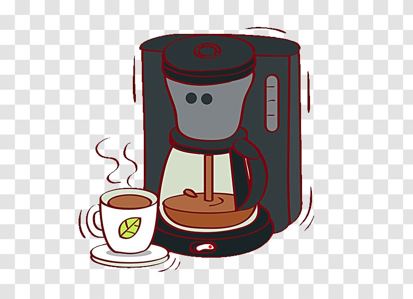 Coffee Cup Small Appliance Coffeemaker Illustration - Tableware Transparent PNG