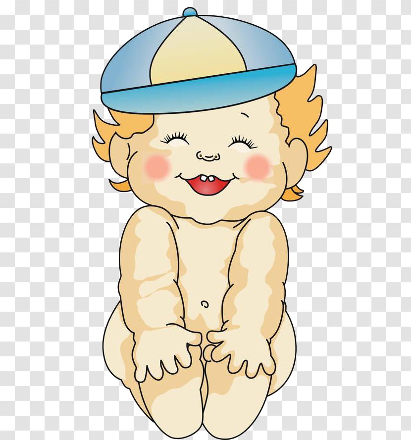 Infant Laughter Child Illustration - Heart - Blue Hat Baby Laugh Transparent PNG