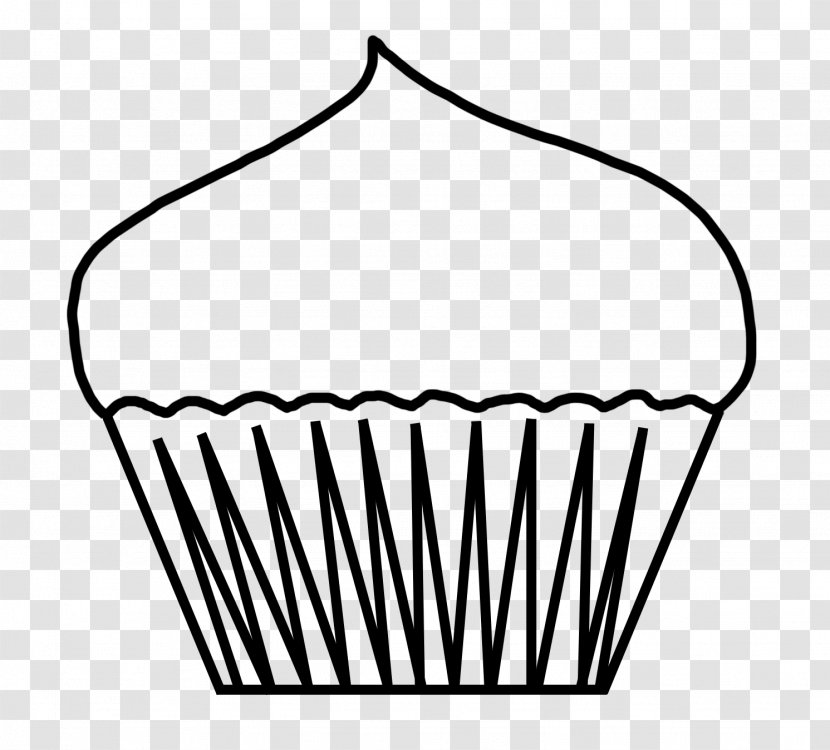 Cupcake Coloring Book Frosting & Icing Birthday Cake Clip Art - Line - Cupcakes Clipart Transparent PNG