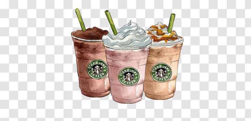 Coffee Latte Milkshake Starbucks Clip Art - Cartoon Frappuccino Transparent PNG