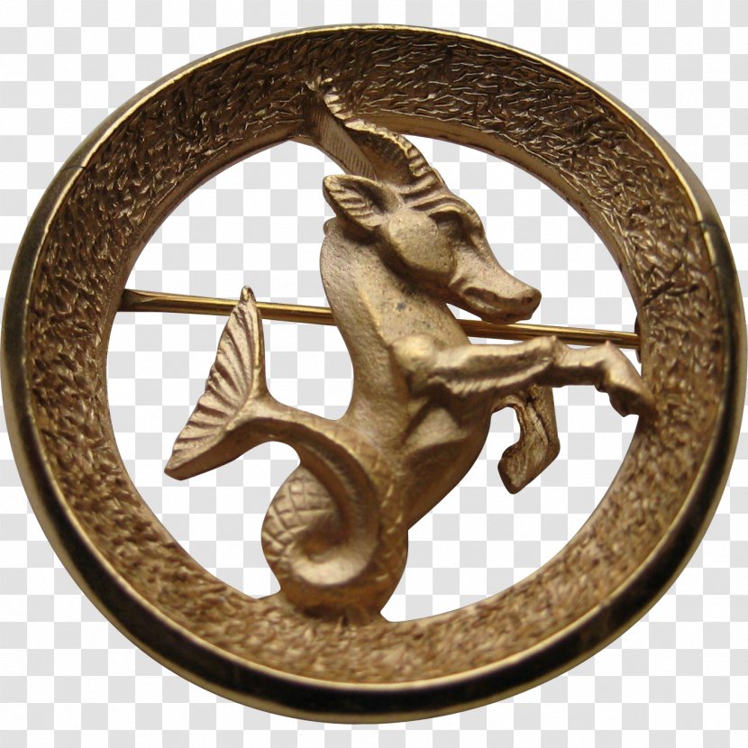 Silver Copper Metal Medal 01504 - Capricorn Transparent PNG