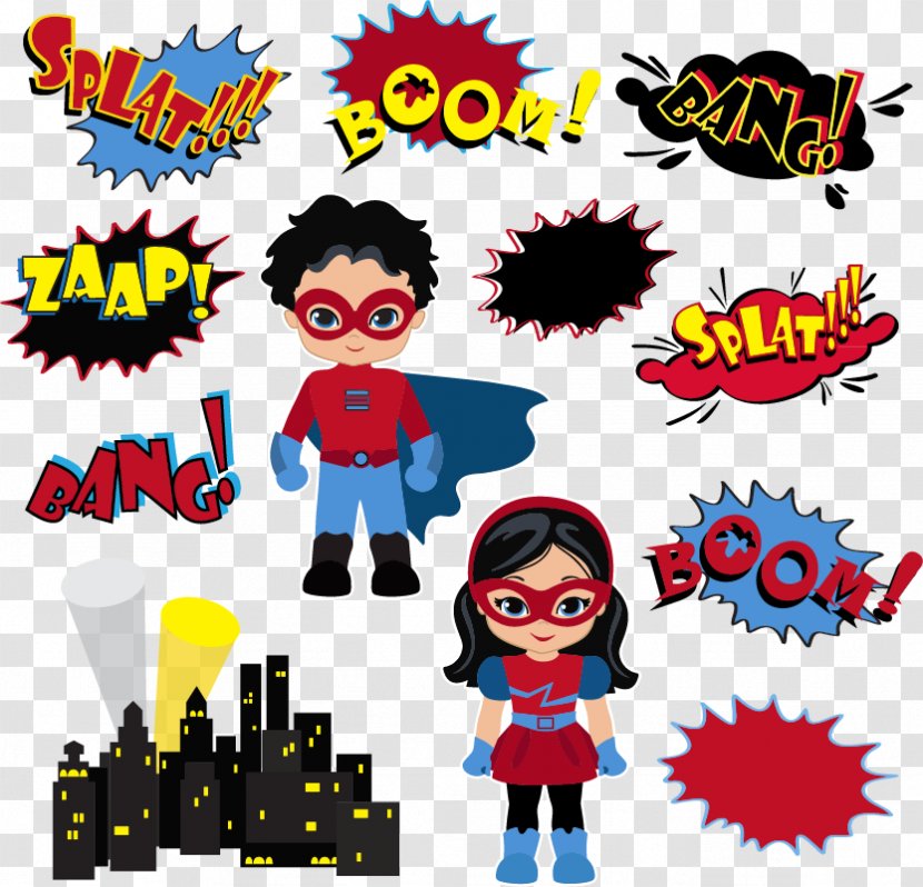 Clark Kent Comics Clip Art - Language Comic Style Bubbles Stick And Small Paper Vector Material Superman Download, Transparent PNG