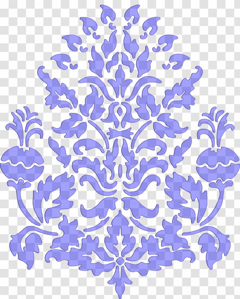 Stencil Craft Pattern - Wall Decal - Damask Transparent PNG