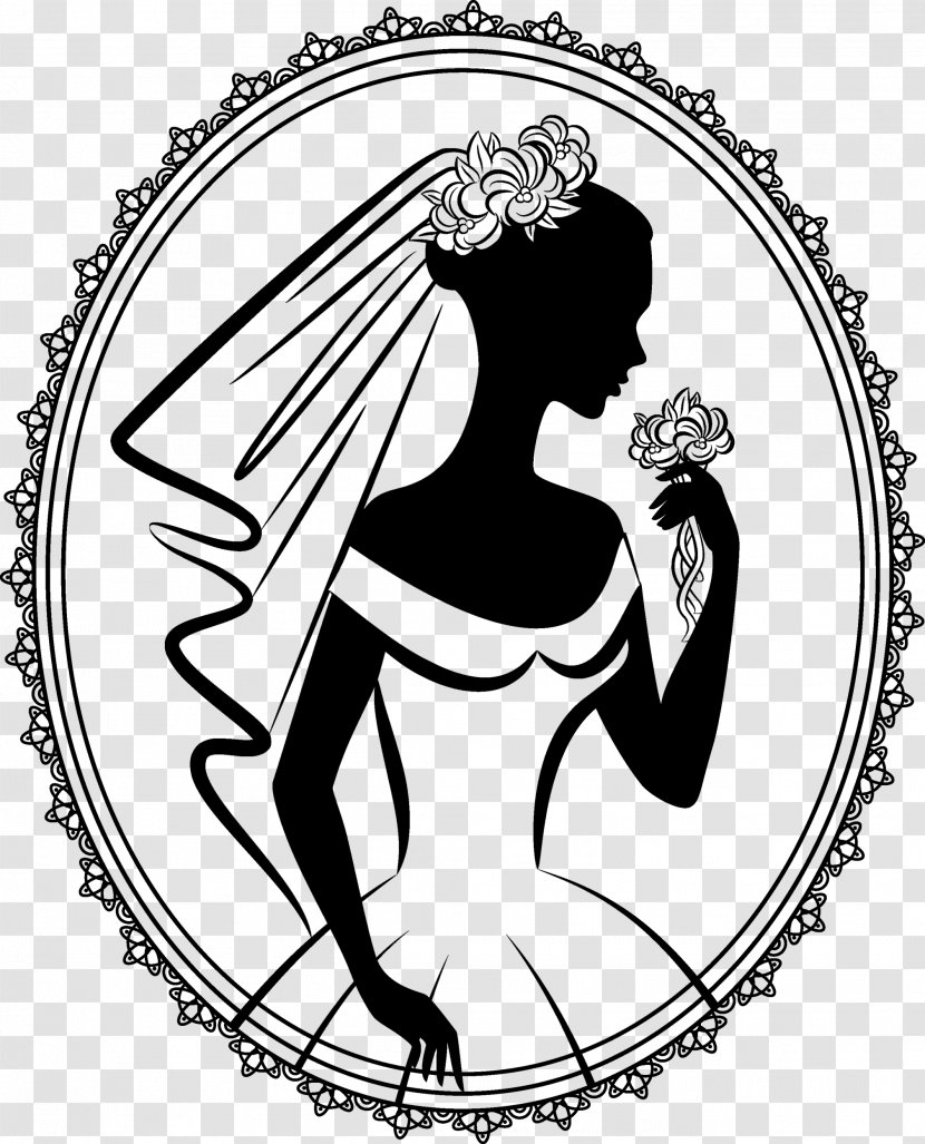 Wedding Invitation Bride Silhouette Drawing - Tree Transparent PNG