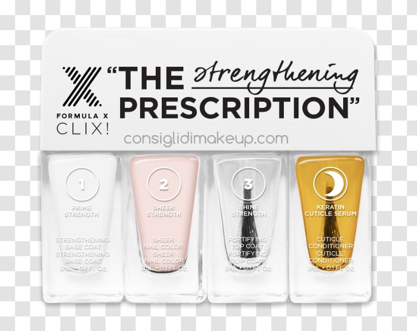 Formula X The Prescription CLIX! Treatment Nail Polish Brightening Lacquer - Ounce Transparent PNG