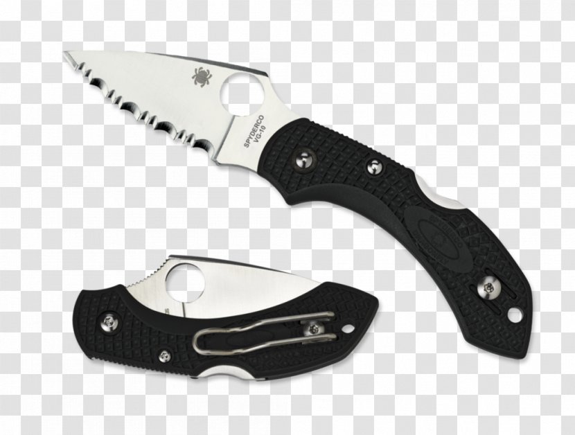 Pocketknife Spyderco Blade VG-10 - Knife Transparent PNG