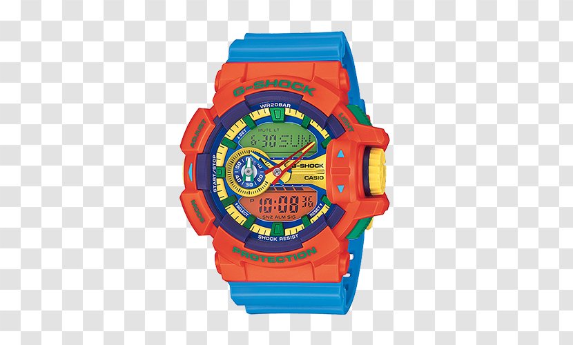 G-Shock Watch Orange Water Resistant Mark Blue - Analog Transparent PNG