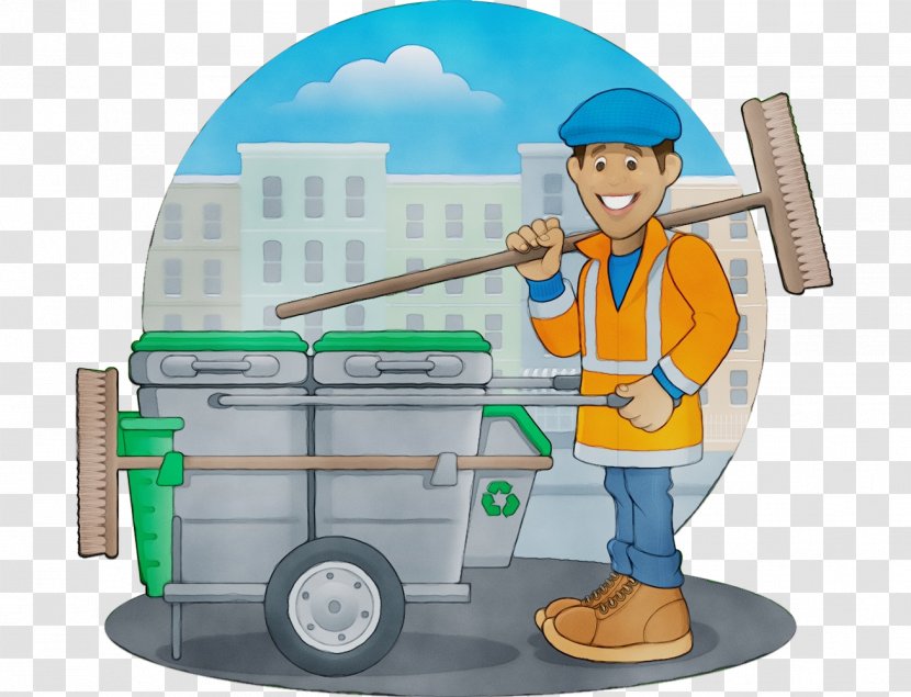 Cartoon Street - Cleaning - Toy Vehicle Transparent PNG