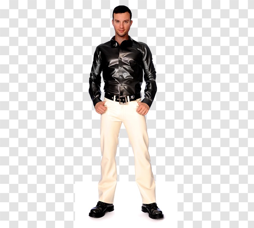 Leather Jacket Material Jeans - Silhouette Transparent PNG