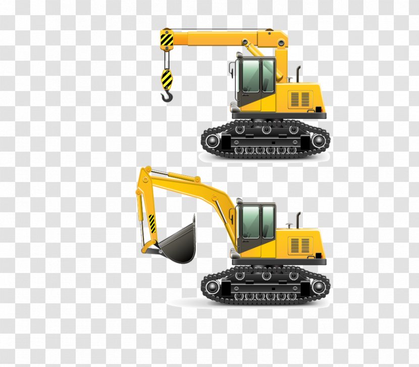 Heavy Equipment Architectural Engineering Vehicle Excavator Transparent PNG