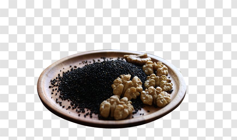 Sesame Dish Walnut Food Ingredient - Cuisine - Plate Of Seeds Transparent PNG