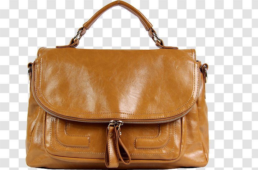 Handbag Leather Brown Strap - Material - Bag Transparent PNG