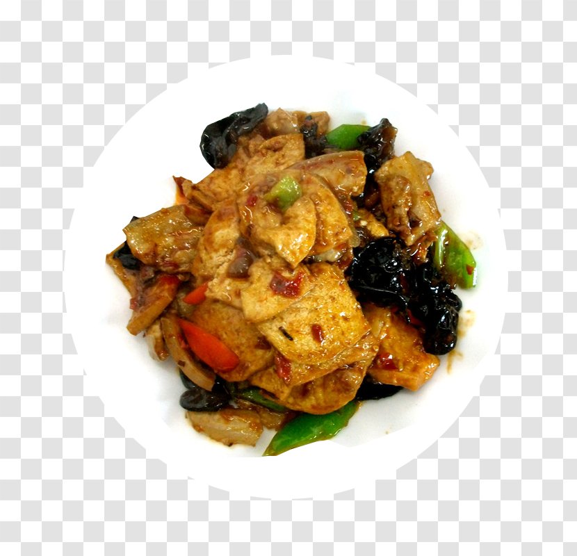 Twice Cooked Pork Vegetarian Cuisine Thai Tofu Food - Stir Frying - Frozen Fried Overlooking Transparent PNG