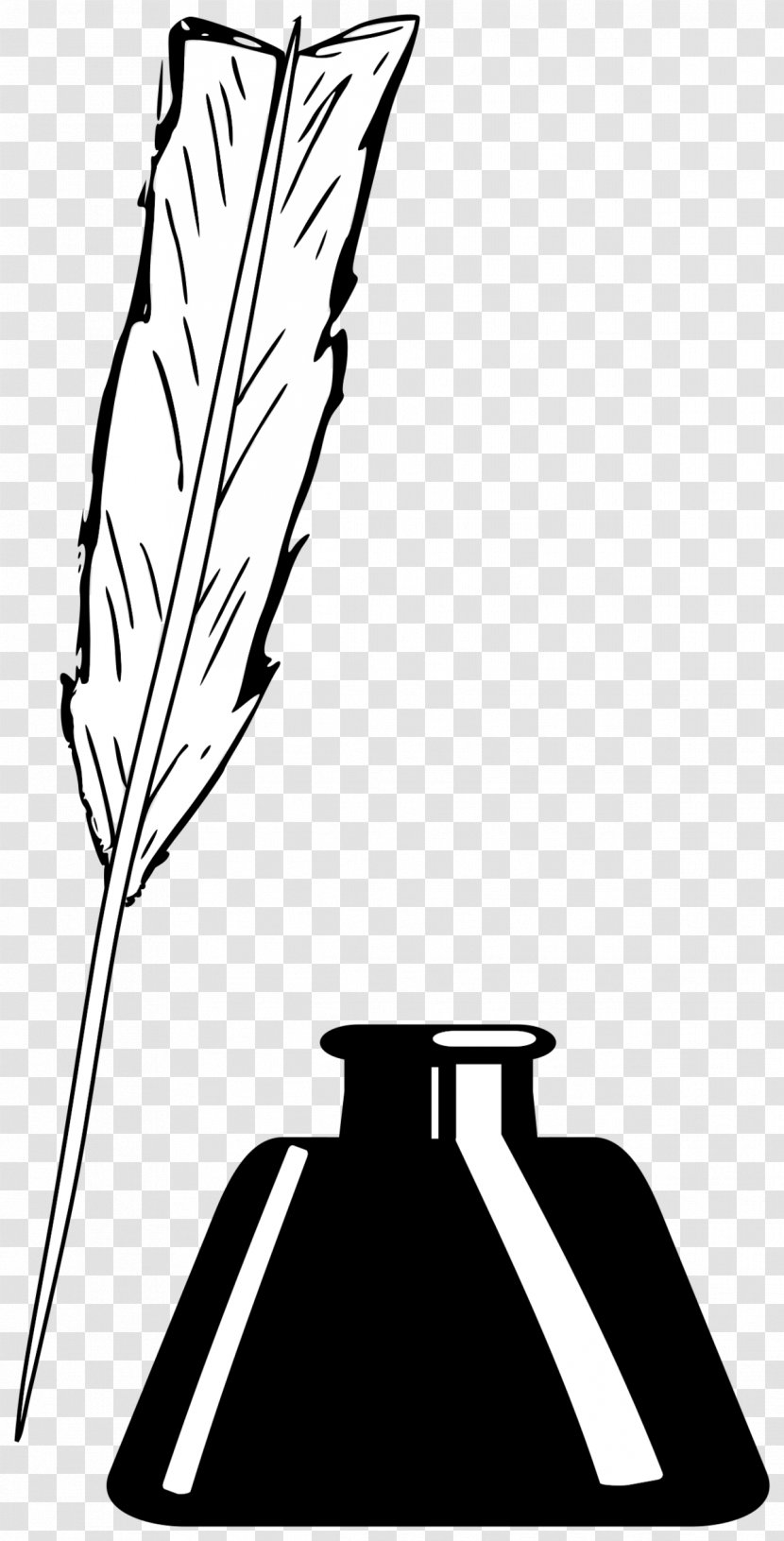Clip Art Inkwell Quill Openclipart Image - Black Transparent PNG