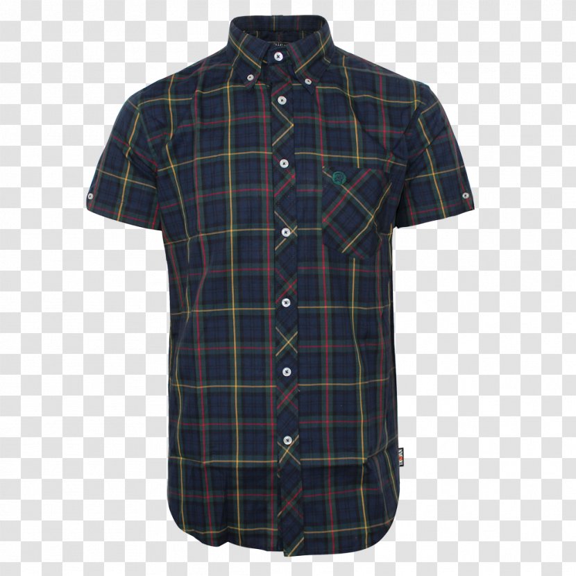 Tartan Sleeve - Button Down Hemd Transparent PNG